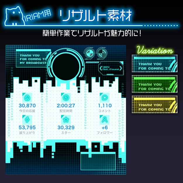 【IRIAM用】サイバグ【リザルト素材】