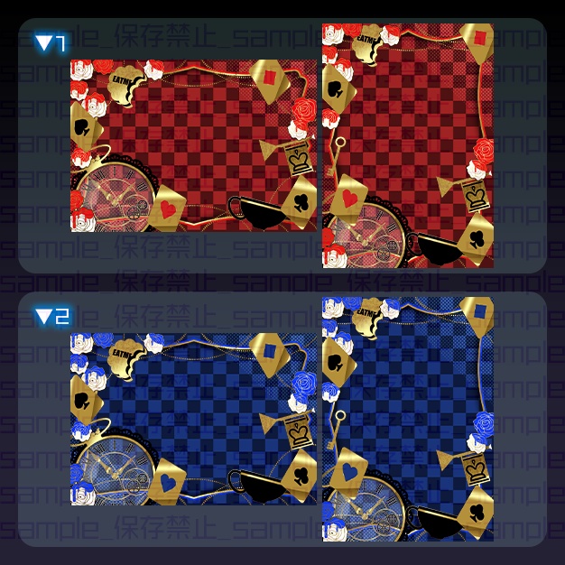 【L版ネップリ用】Alice【背景+枠素材】