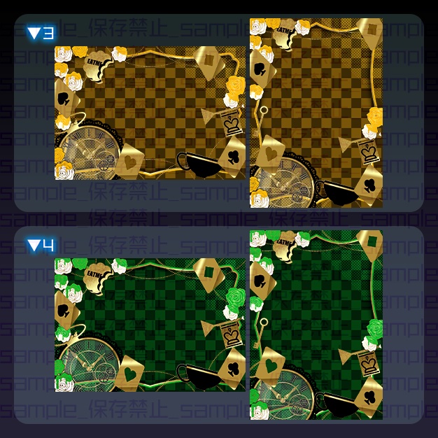 【L版ネップリ用】Alice【背景+枠素材】