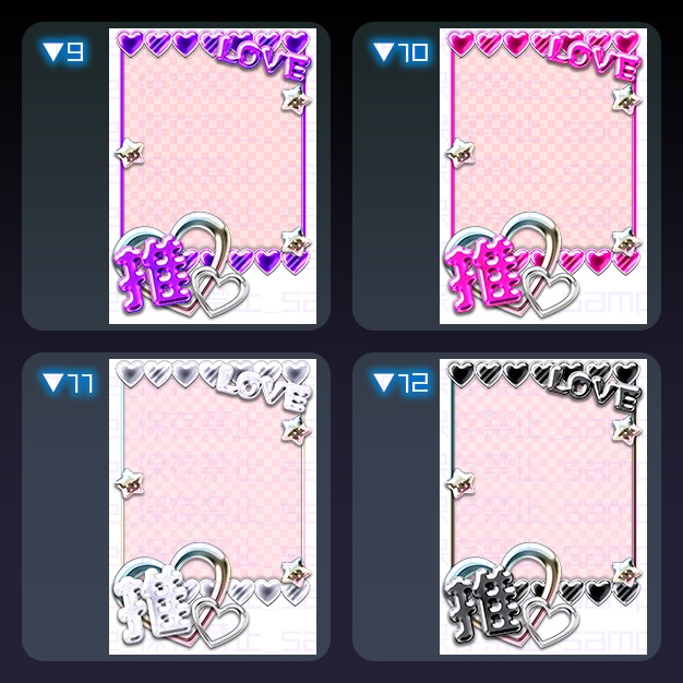 【L版ネップリ用】りうんむ【背景+枠素材】