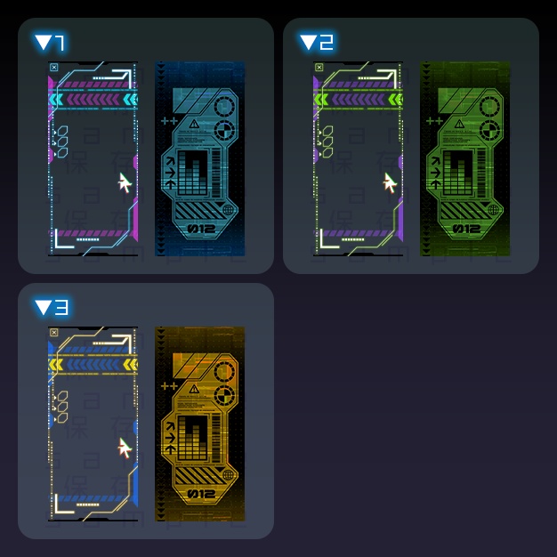 【iPhoneサイズ】サイバネ【背景+枠素材】