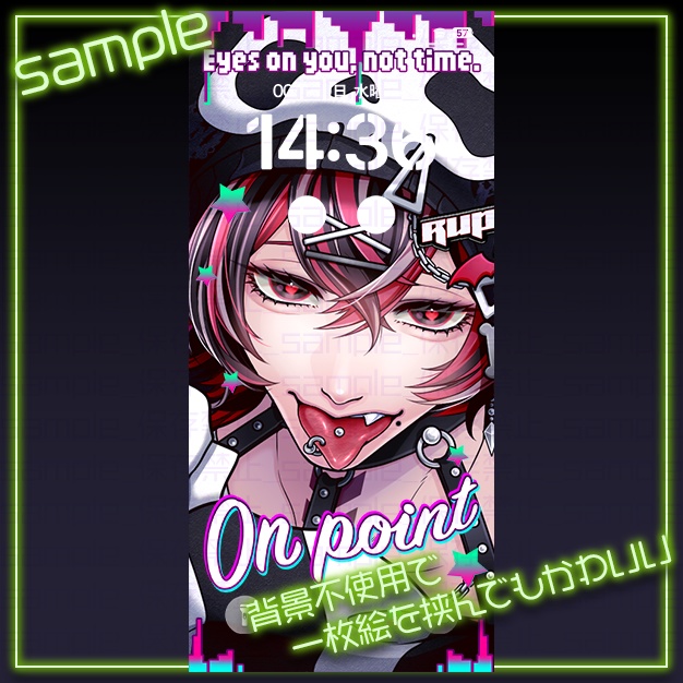 【iPhoneサイズ】シティポップ【背景+枠素材】