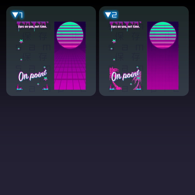 【iPhoneサイズ】シティポップ【背景+枠素材】