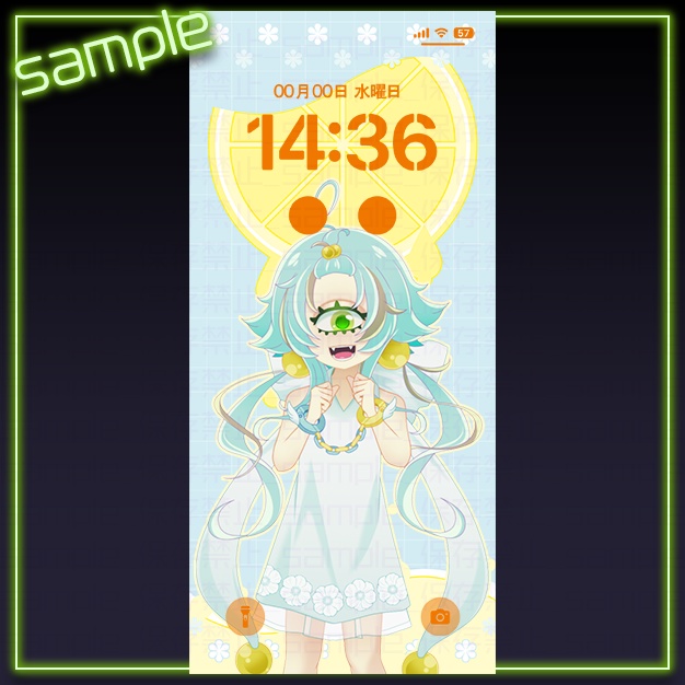 【iPhoneサイズ】ふる〜つぽっぷ【背景+枠素材】