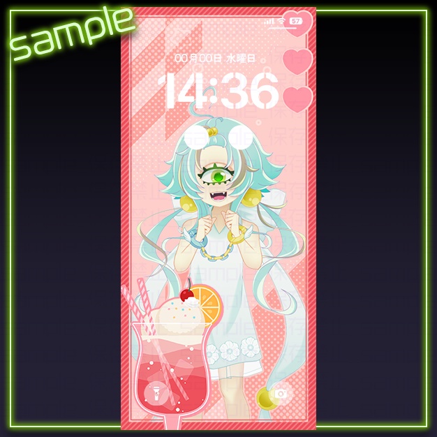 【iPhoneサイズ】フロット【背景+枠素材】