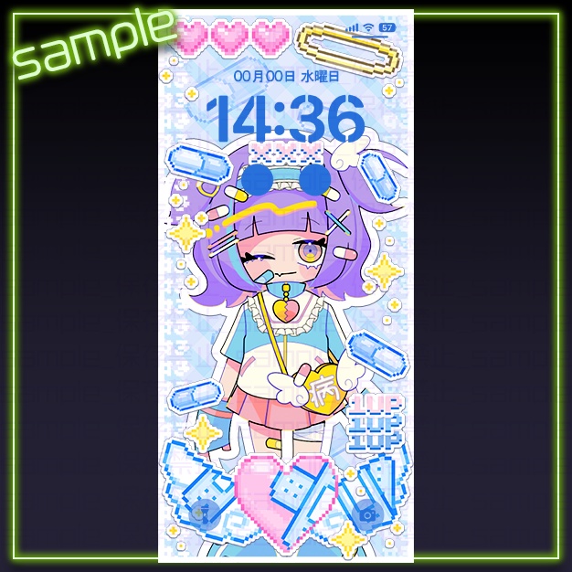 【iPhoneサイズ】OG【背景+枠素材】