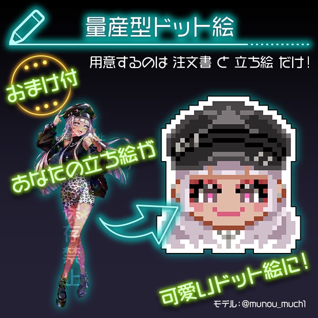 【量産顔】Pdot【SDドット絵＋アイコンリング】