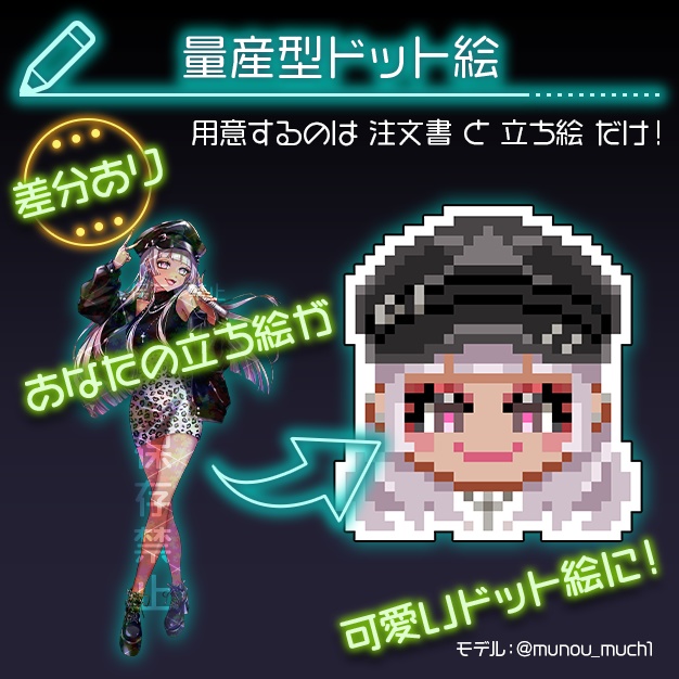 【量産顔】Pdot【SDドット絵】