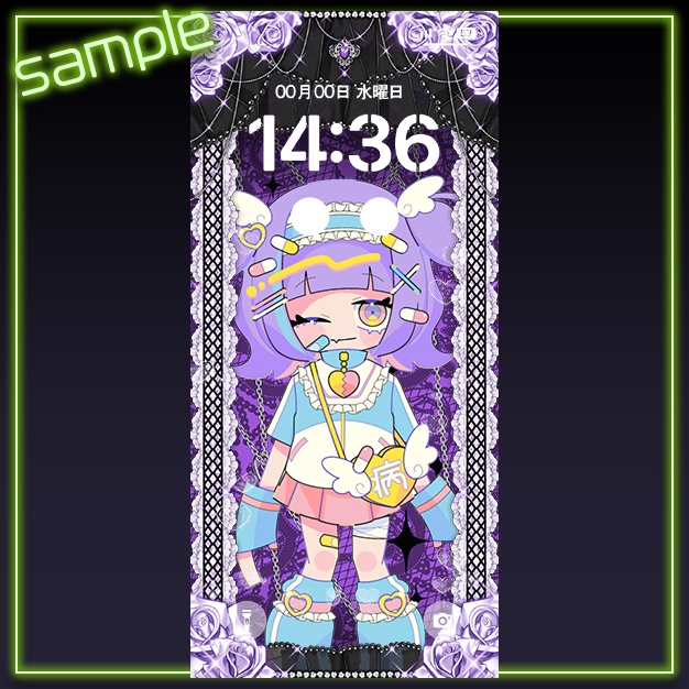 【iPhoneサイズ】Rosivex【背景+枠素材】