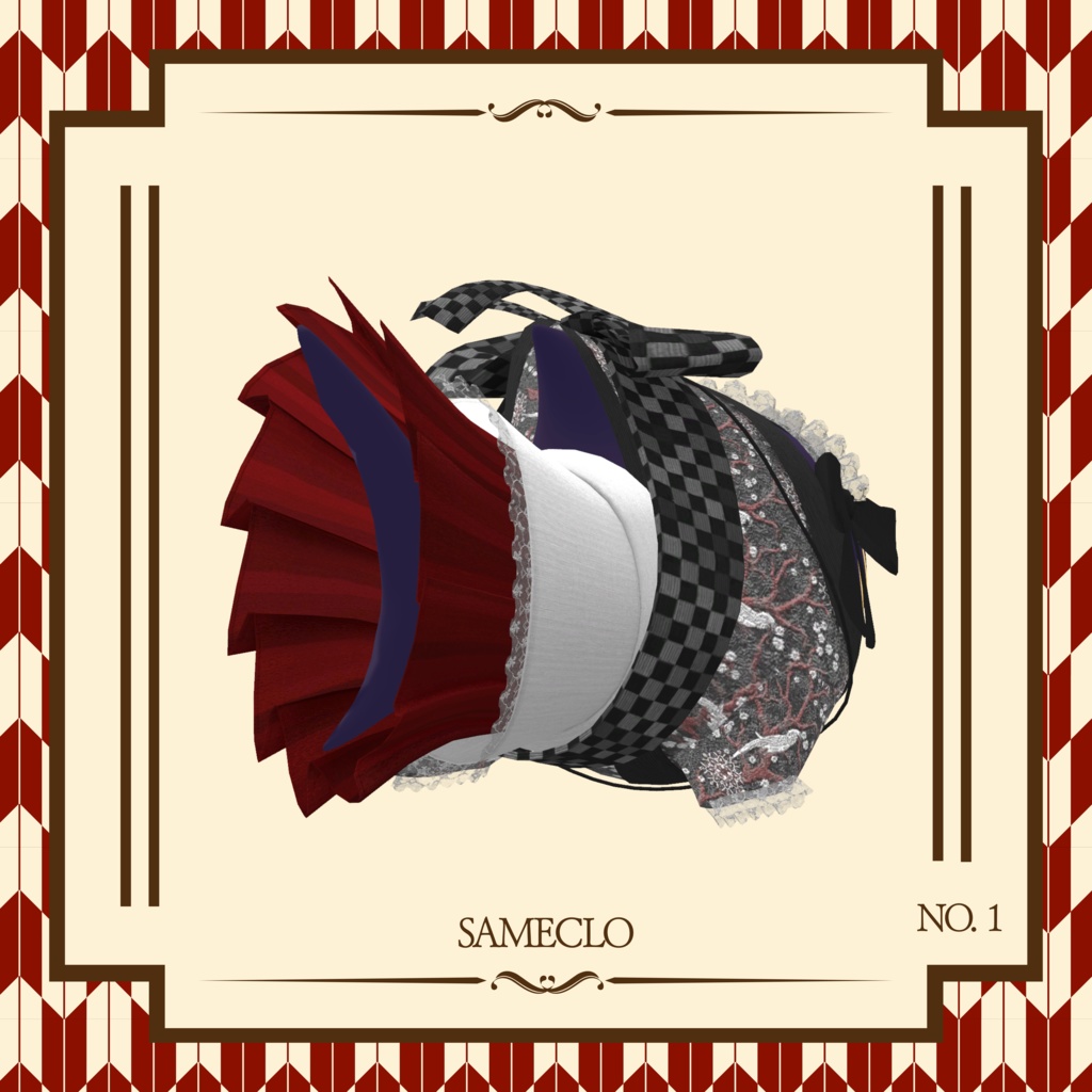 【ルルネ専用】 大正ロマン風ペット衣装【3D衣装モデル】