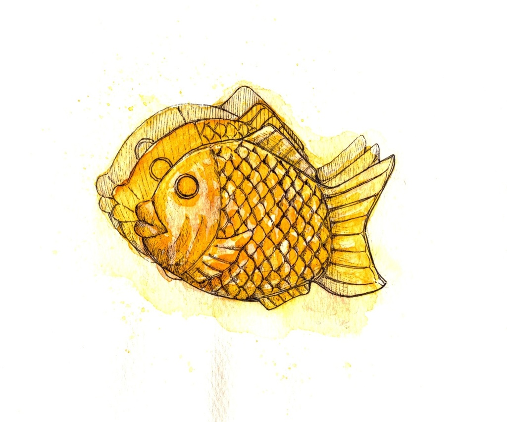 たい焼き缶バッジ