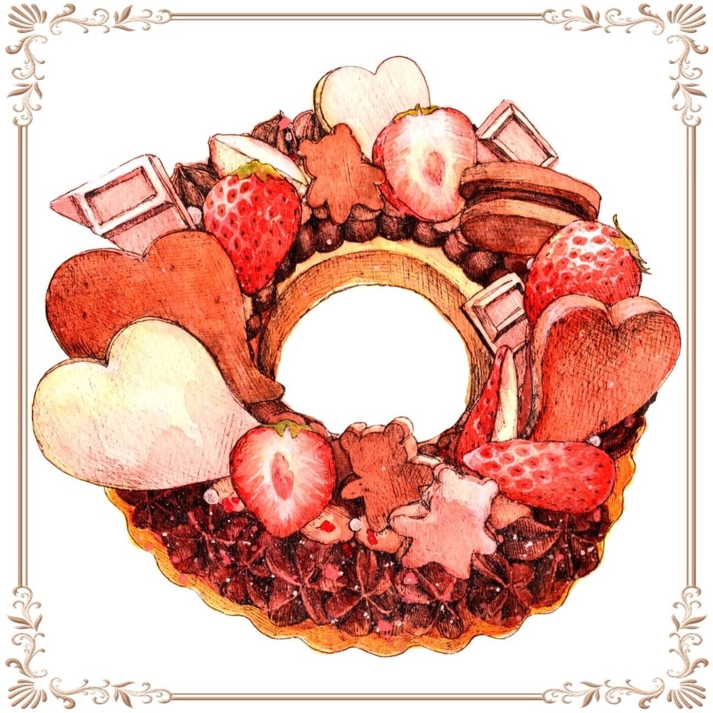 【アクリルキーホルダー】苺リースタルト