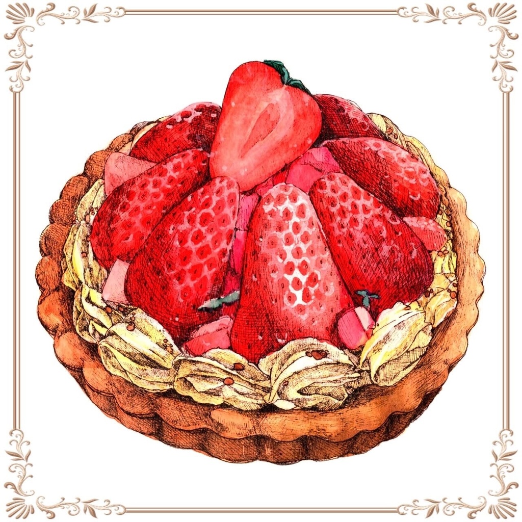 【トートバッグ】苺タルト