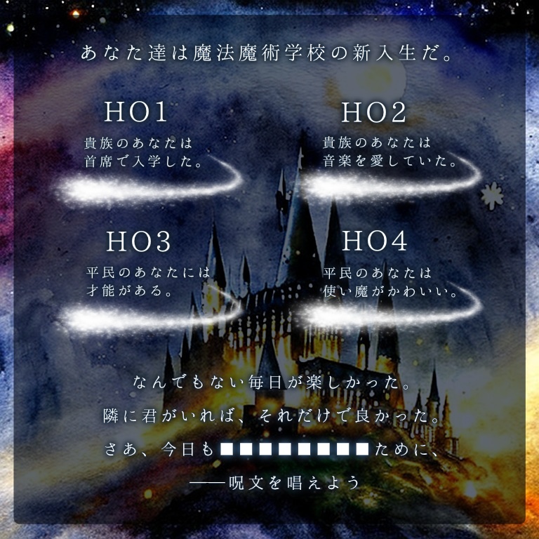 【クトゥルフ神話TRPG】闇夜の魔法に歌をのせて【SPLL:E110665】