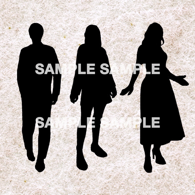 【素材】人物シルエット(立ち絵) マーダーミステリー・TRPGなどに