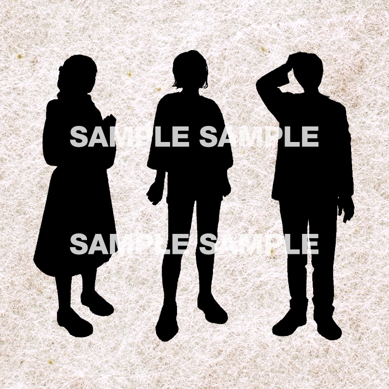 【素材】人物シルエット2(立ち絵・若者) マーダーミステリー・TRPGなどに