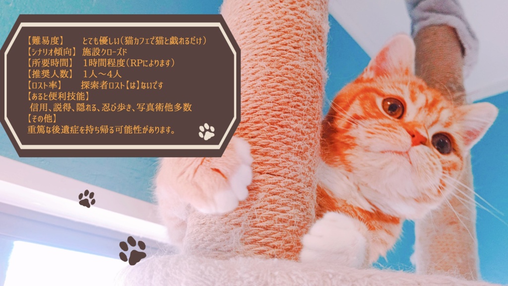 【CoCシナリオ】猫カフェ オタト