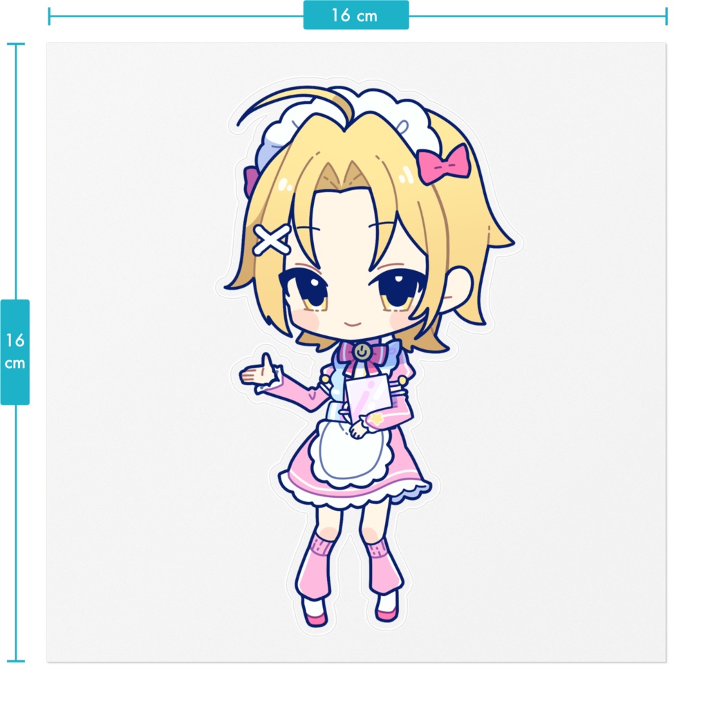 ぱそがるっ!日向ハルカ クリアステッカー(ミニキャラver.)