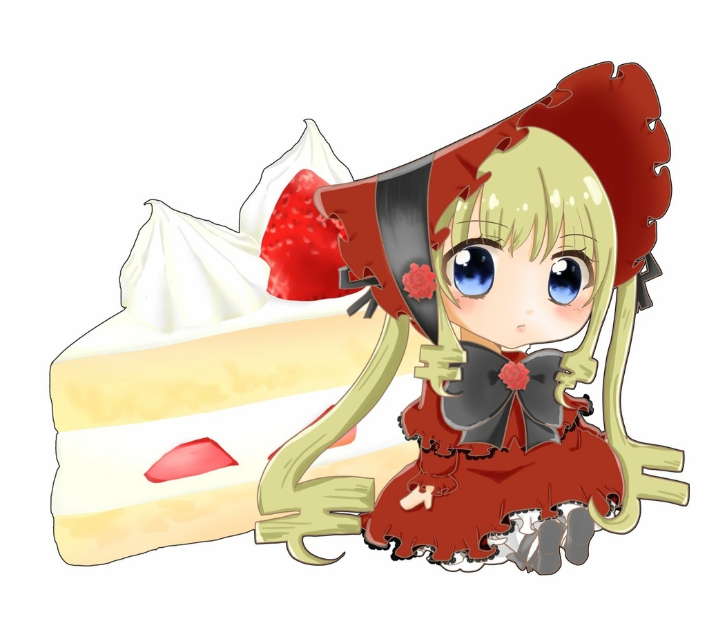 真紅×ショートケーキアクリルキーホルダー