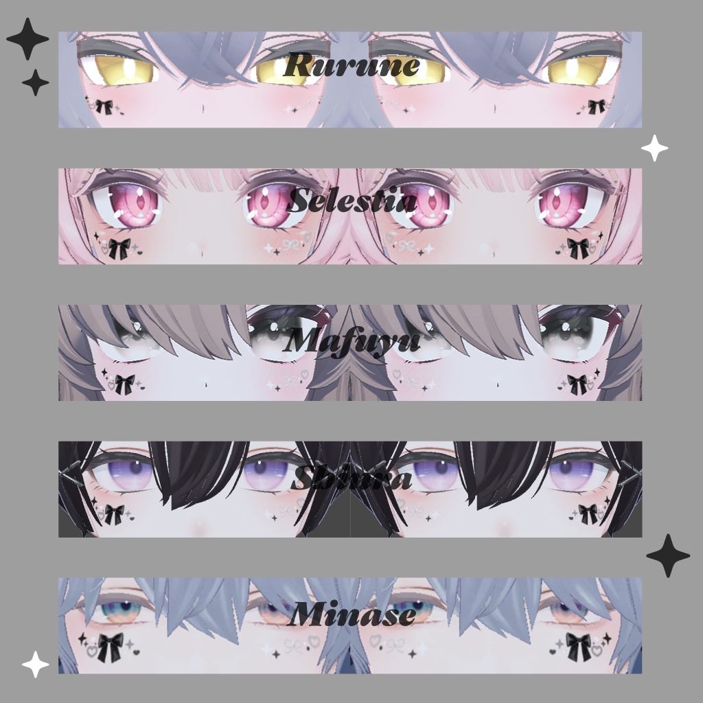 リボンフェイスタトゥー【10Avatar対応】