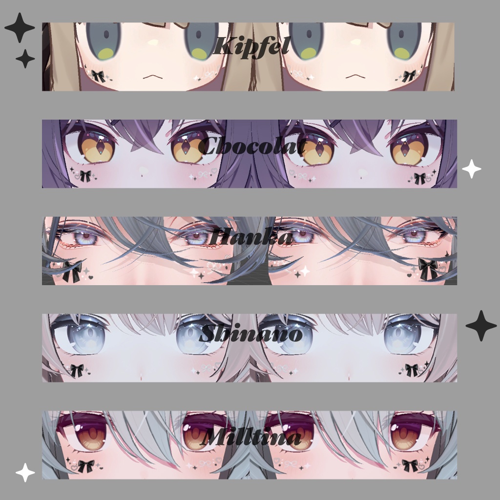 リボンフェイスタトゥー【10Avatar対応】