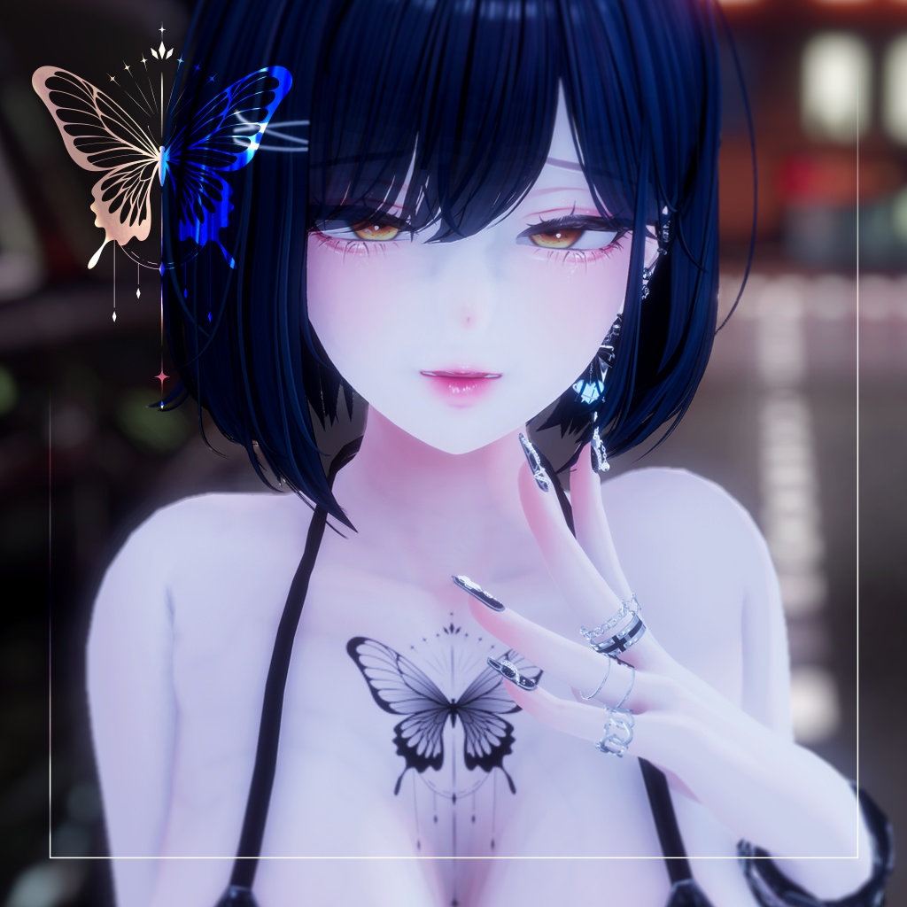 蝶タトゥー(胸元・背中)【11Avatar対応】