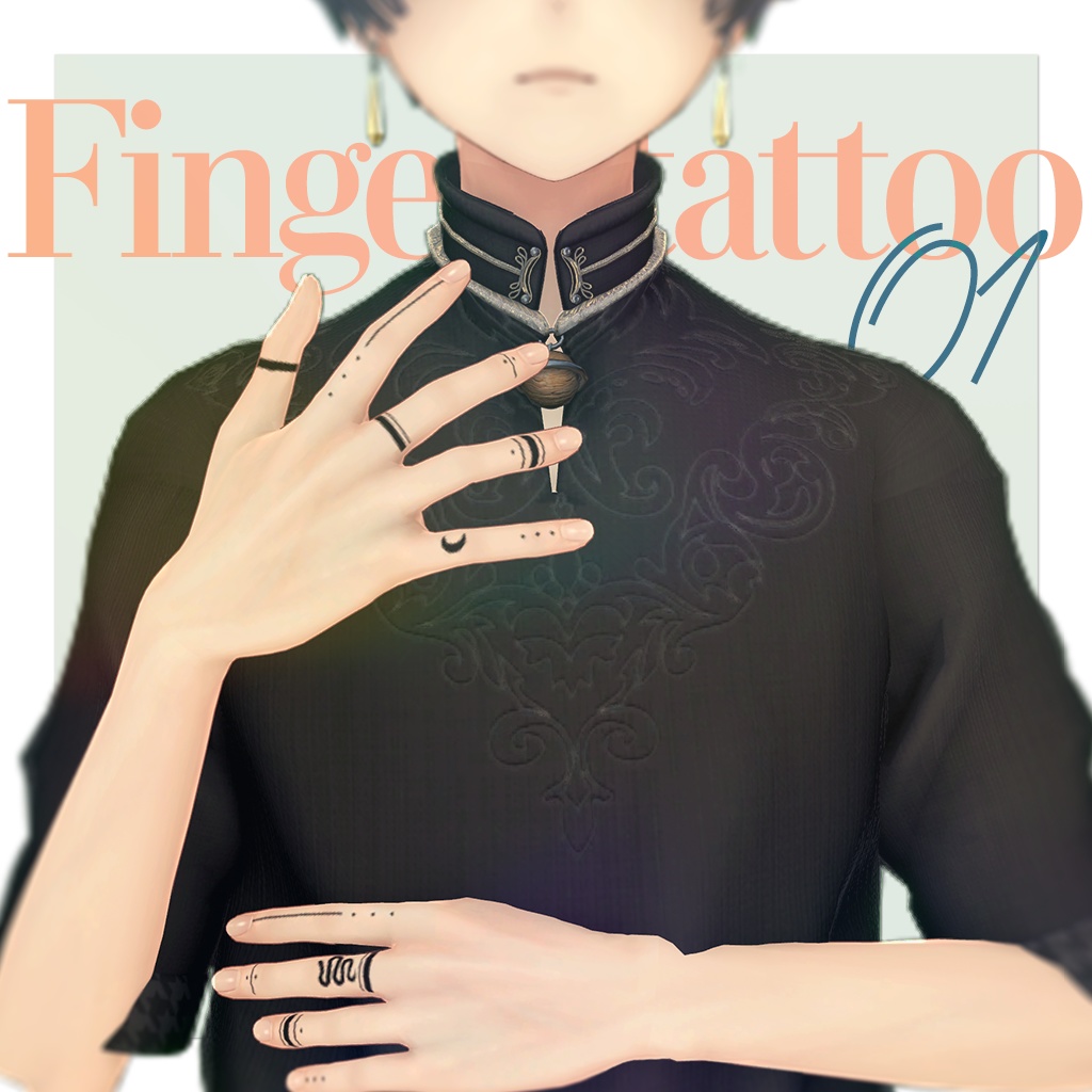 Finger Tattoo01【12Avatar対応】