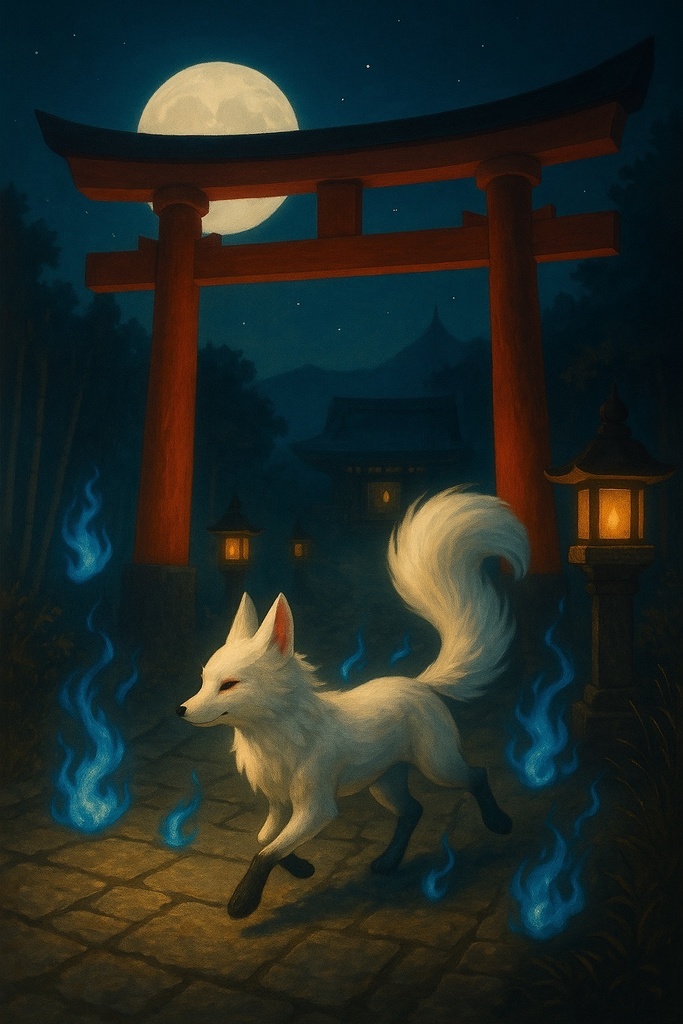 【スマホ壁紙】狐火の道 Vol.1(全6枚セット)