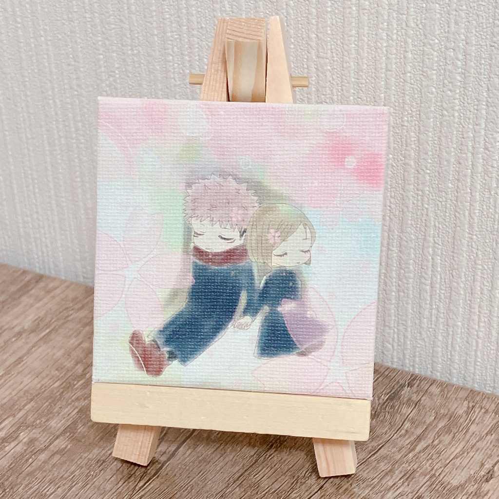 【同梱不可】イーゼル付きミニキャンバス(春)