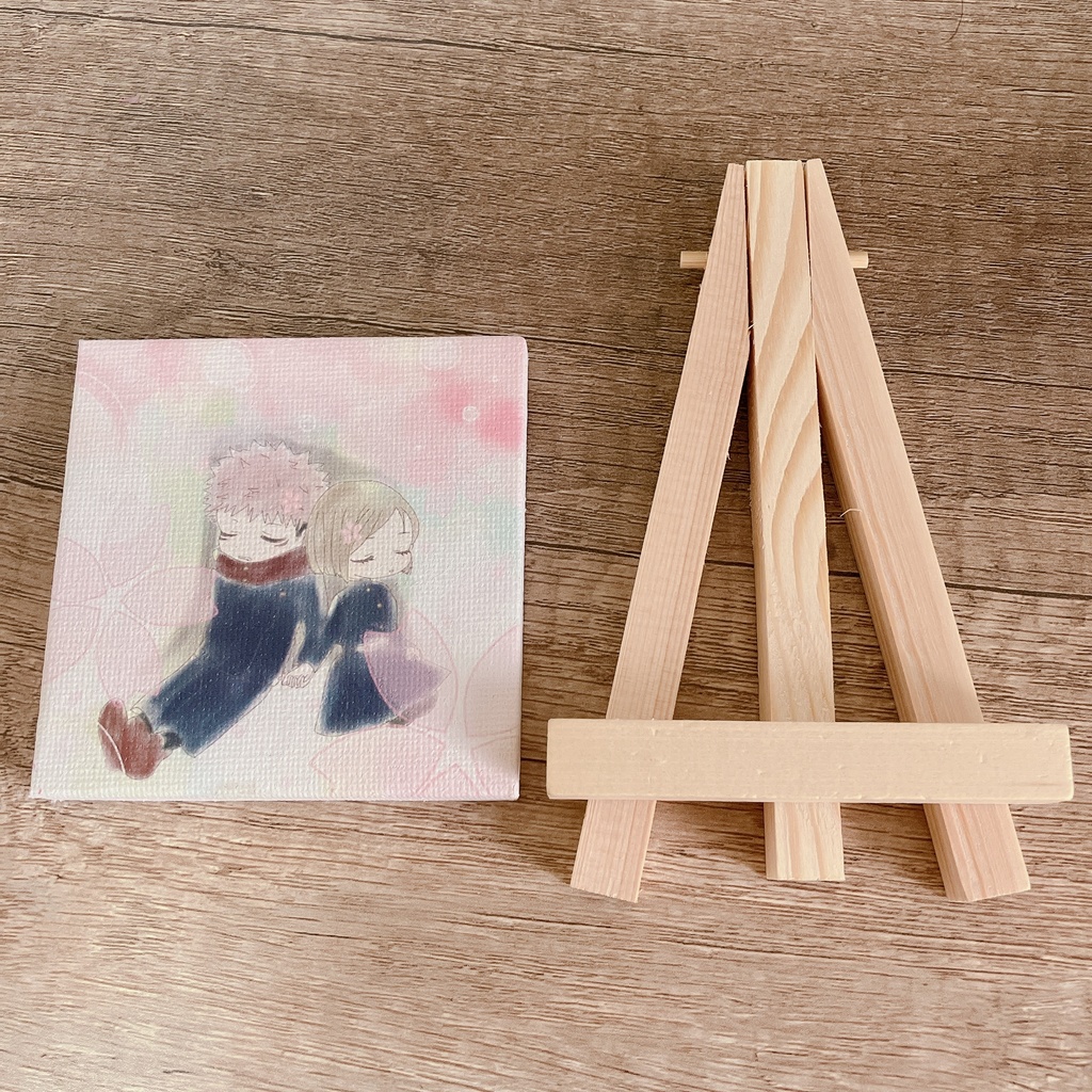 【同梱不可】イーゼル付きミニキャンバス(春)