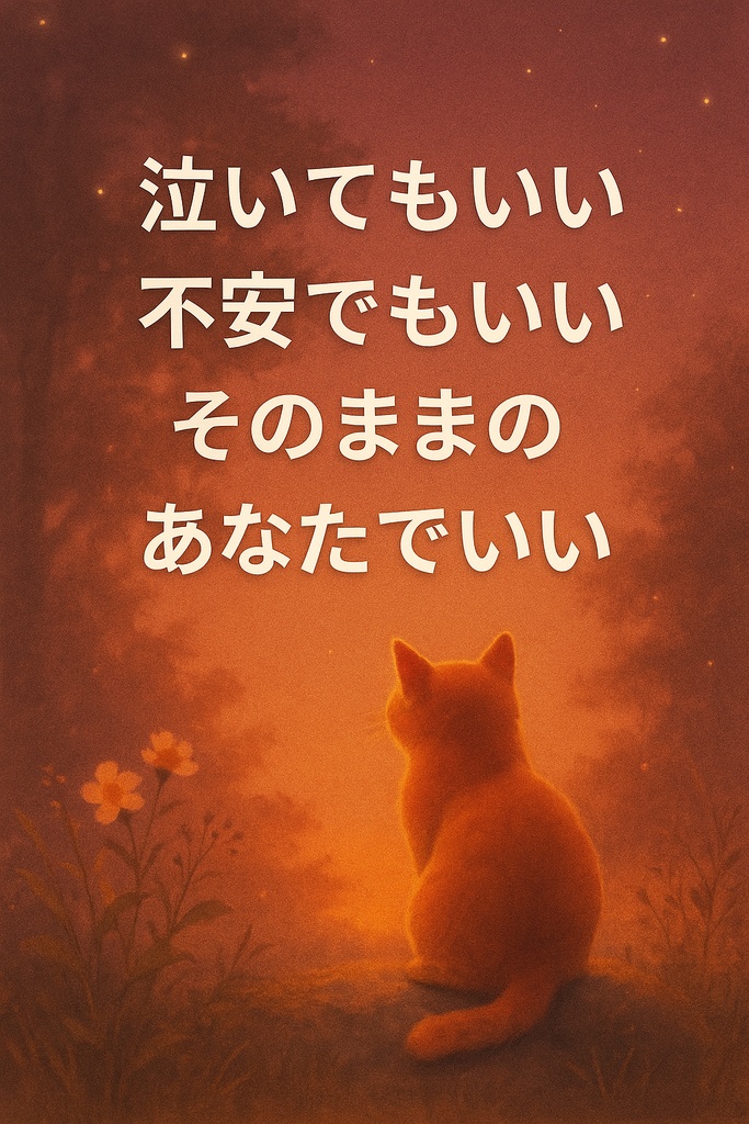 泣いてもいい【癒しの猫メッセージ画像②】