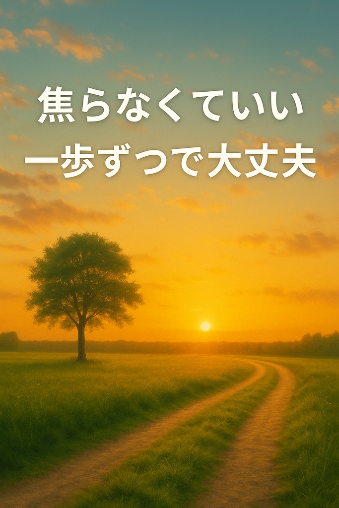 焦らなくていい【癒しの風景メッセージ画像】