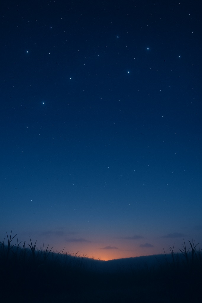 《星降る夜空》静寂と希望を感じる癒しの星空