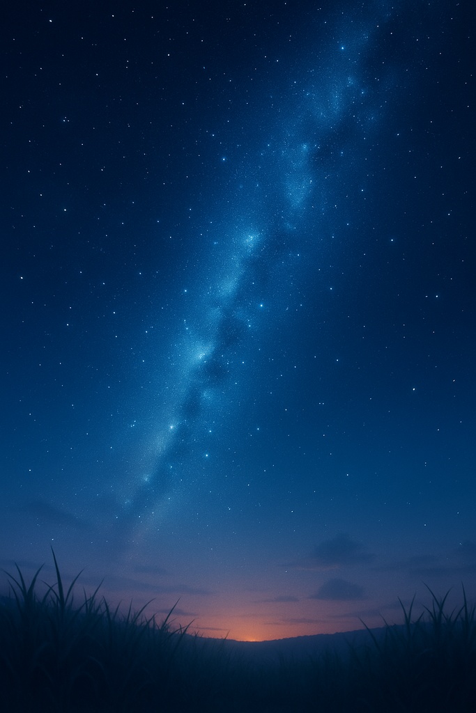 天の川と夜明け前の空【癒し系・幻想風景】