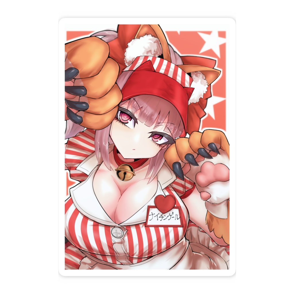 婦長キャットステッカー