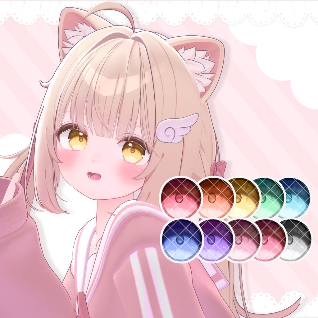 【Chiffon対応】Mochix2Eye&Makeup texture+Face animation