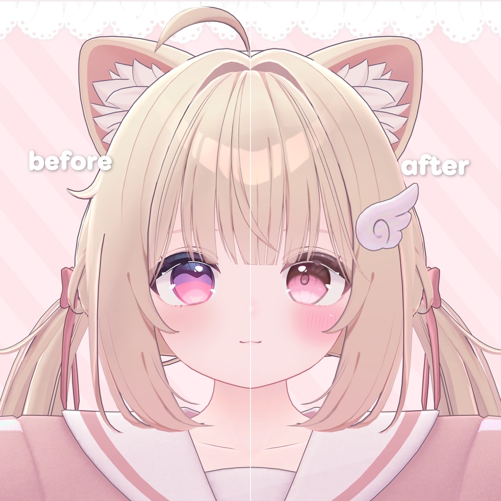 【Chiffon対応】Mochix2Eye&Makeup texture+Face animation
