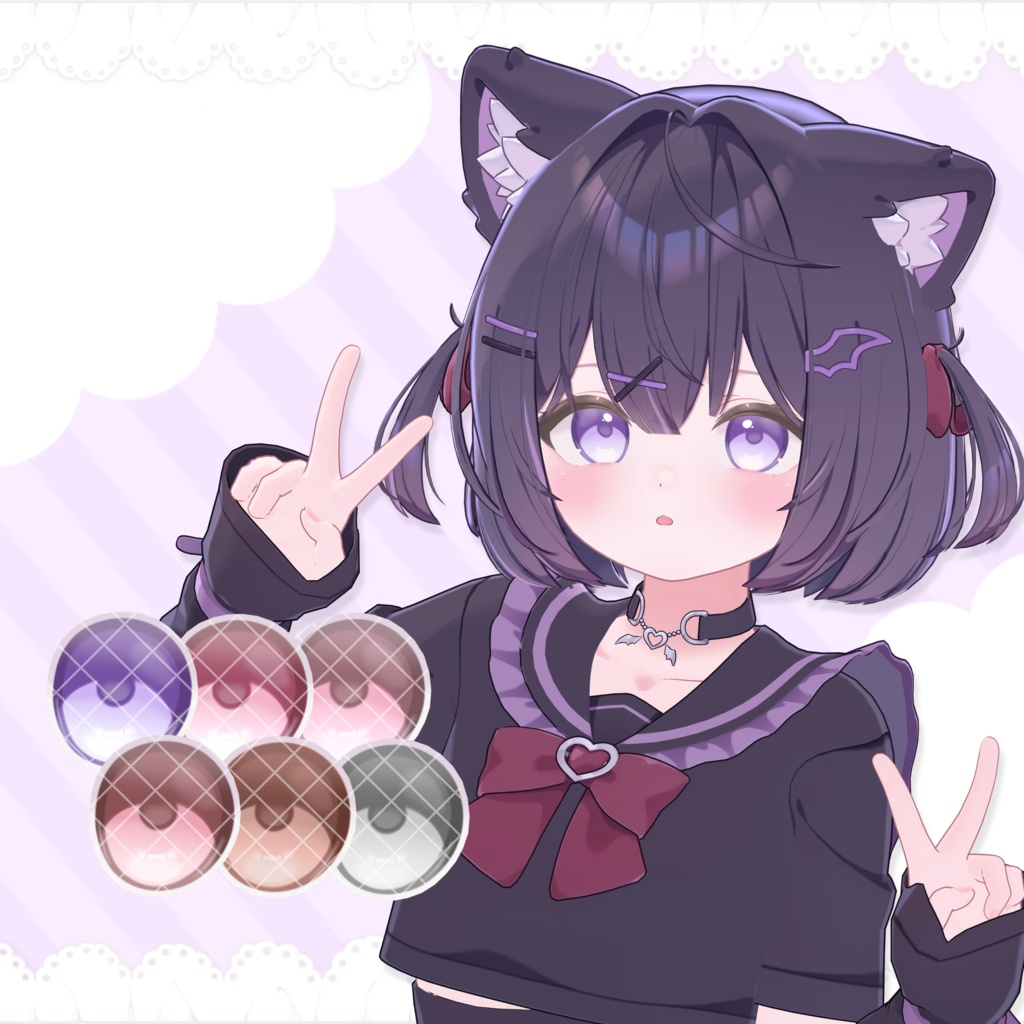 【Chocolat対応】Kyurux2Eye&Makeup texture+Face animation