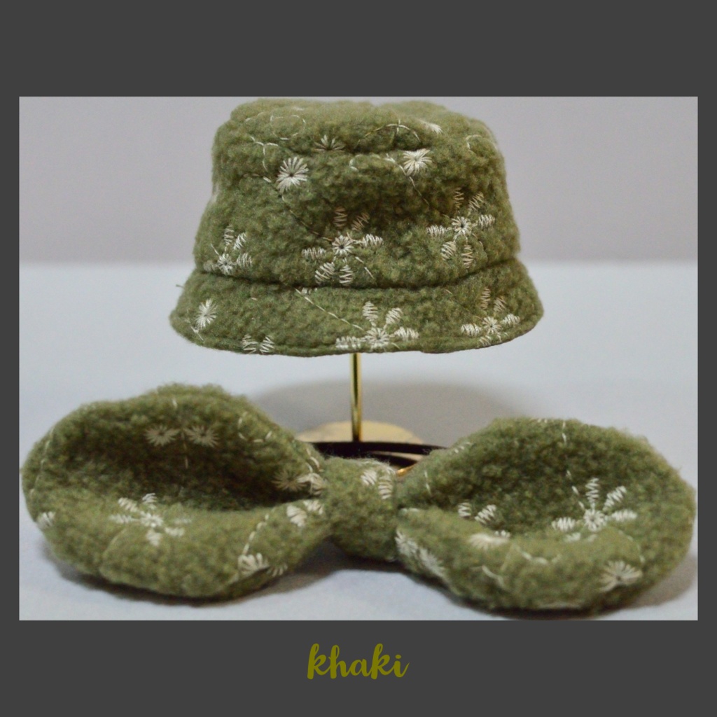 フリースバケットハット/リボン