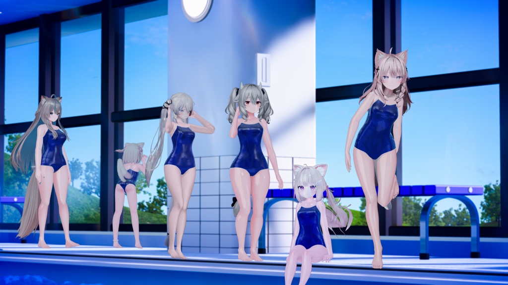 【15アバター対応】超質感! School Dream 濡れ感×スクール水着