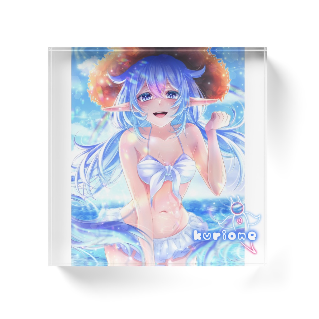 キュート水着アクリルブロック100×100