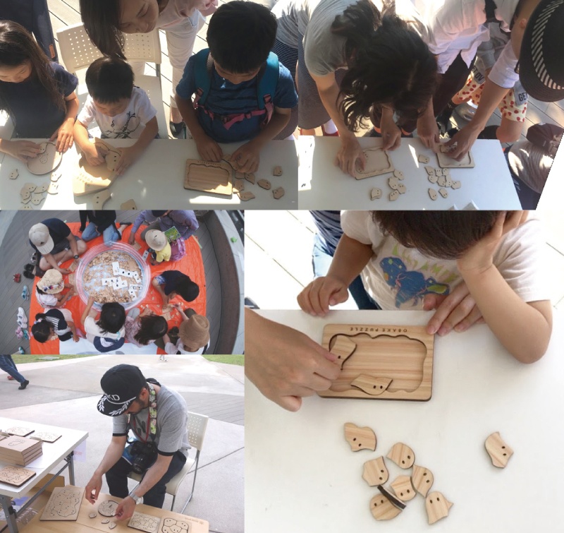 おばけパズルのLEDバッジ SUGI(熊本小国杉)