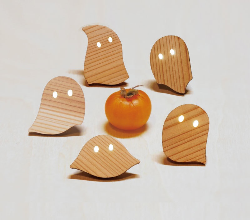 おばけパズルのLEDバッジ SUGI(熊本小国杉)