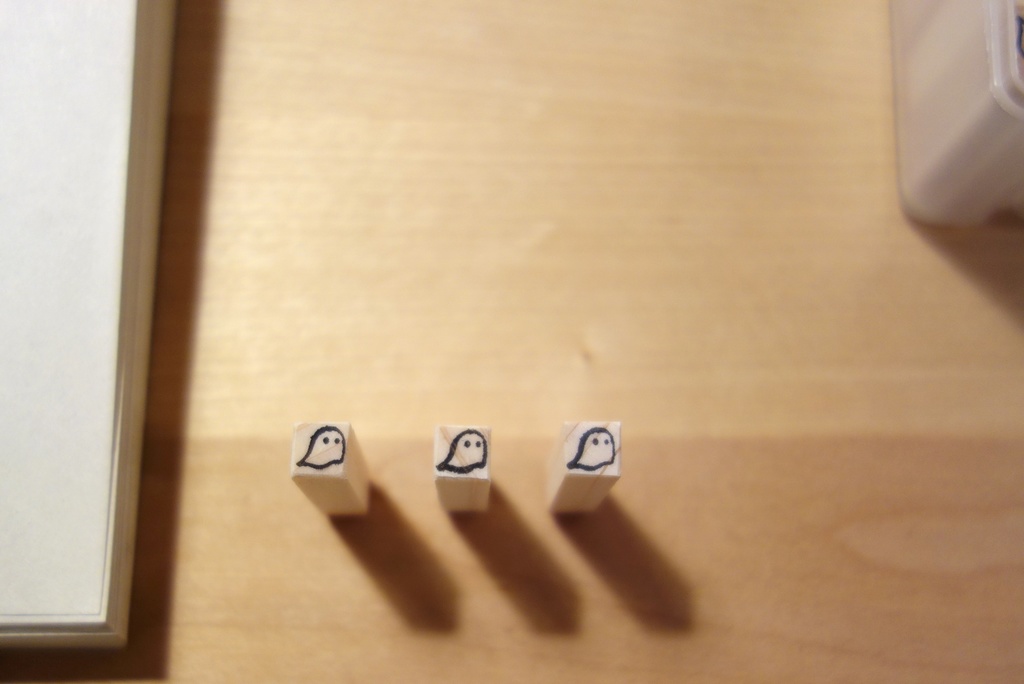 おばけパズルのスタンプ 10x10mm1本・6x6mm1本の2本セット