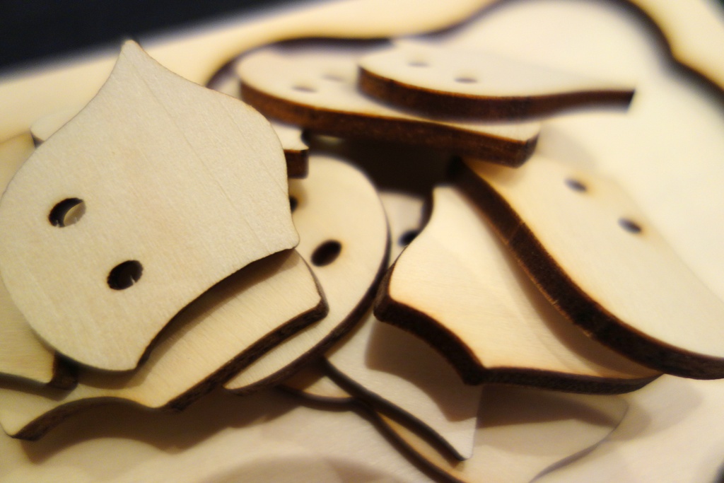 はがきサイズ おばけパズル (シナ合板4mm厚)