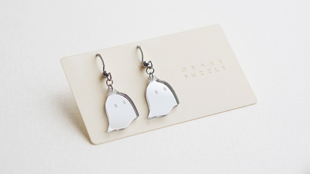おばけパズルのピアス・イヤリング / シルバー