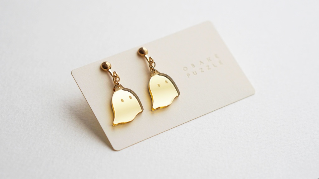 おばけパズルのピアス・イヤリング / ゴールド