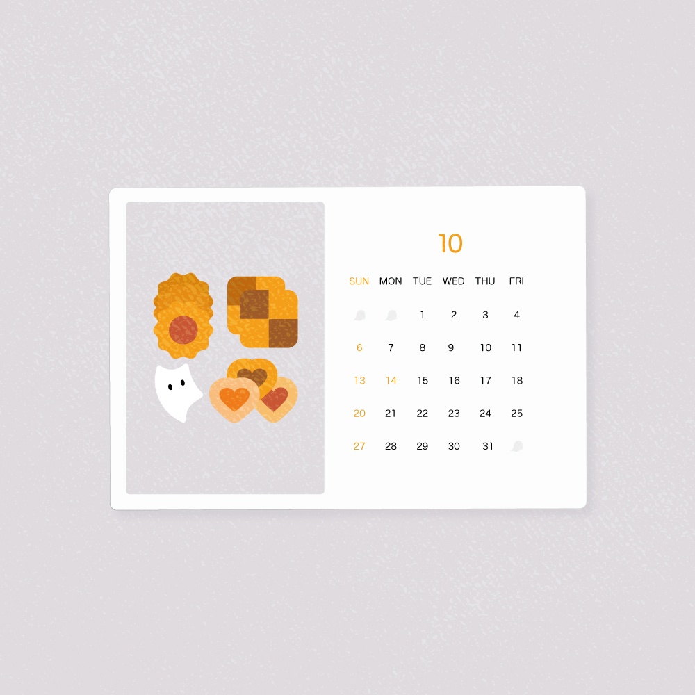 【完売】おばけパズルのカレンダーセット 2024(8〜12月)