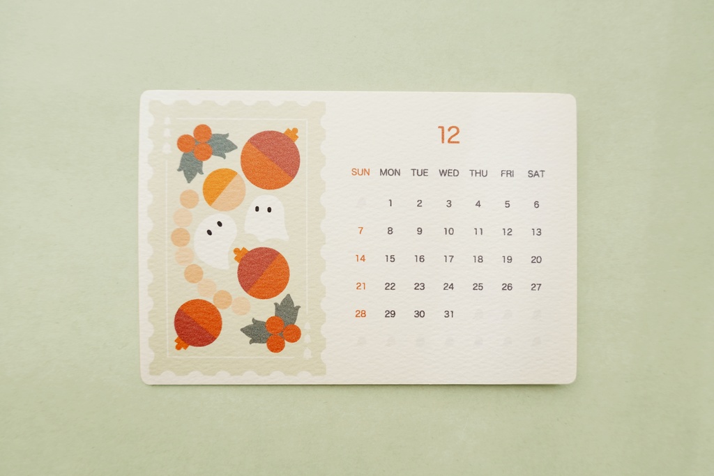 おばけパズルのカレンダー 2025