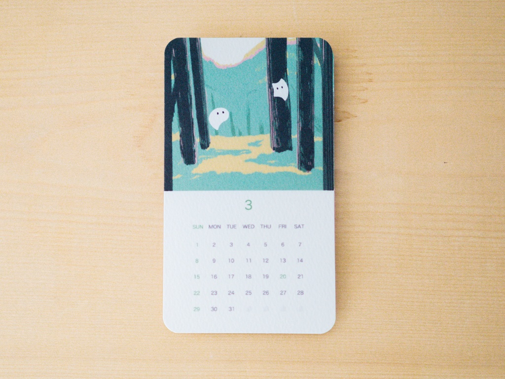 おばけパズルのカレンダー 2026